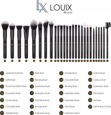 Lx Louix 27 in 1 Makeup Brushes Set (Pack of 27)