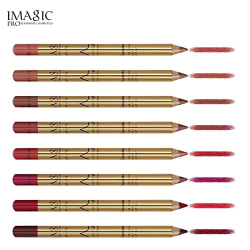 IMAGIC 8 Colours Makeup Lipliner Pencil Kit shades
