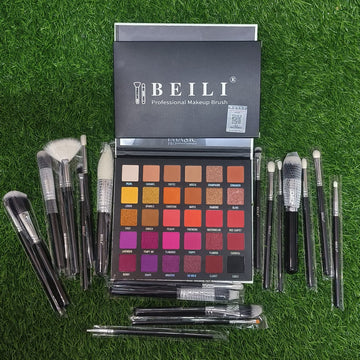 (Combo of 2) Imagic Galaxy Eyeshadow + BEILI 20 Pcs Makeup Brush Sets + Free Gift