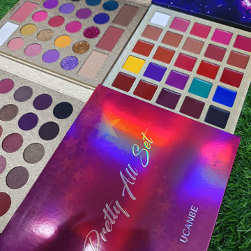 (Combo of 2) UCANBE Pretty All Set Eyeshadow + DeLanci Lip Palette