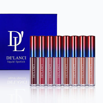 DE'LANCI Matte Lipstick set Nude Waterproof Lipstick 8 colors