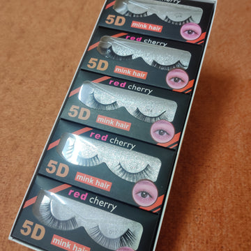 Red Cherry 5D Eyelashes  (Pack of 5)