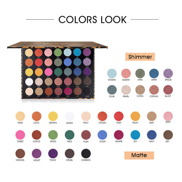 Imagic Professional Cosmetics Zebra Pattern 35 Colors Eyeshadow Palette