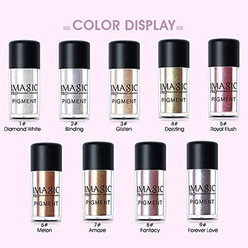 Imagic Professional (Set of 9) Pigment Loose Powder Eyeshadow