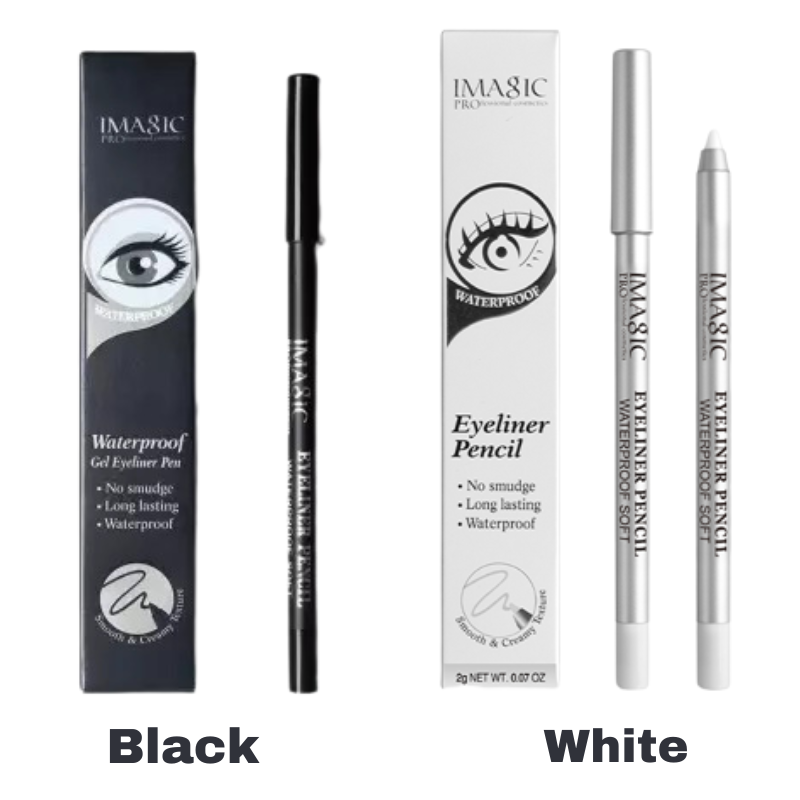 IMAGIC PROfessional Cosmetic GEL EYELINER PEN Black and White for your option 