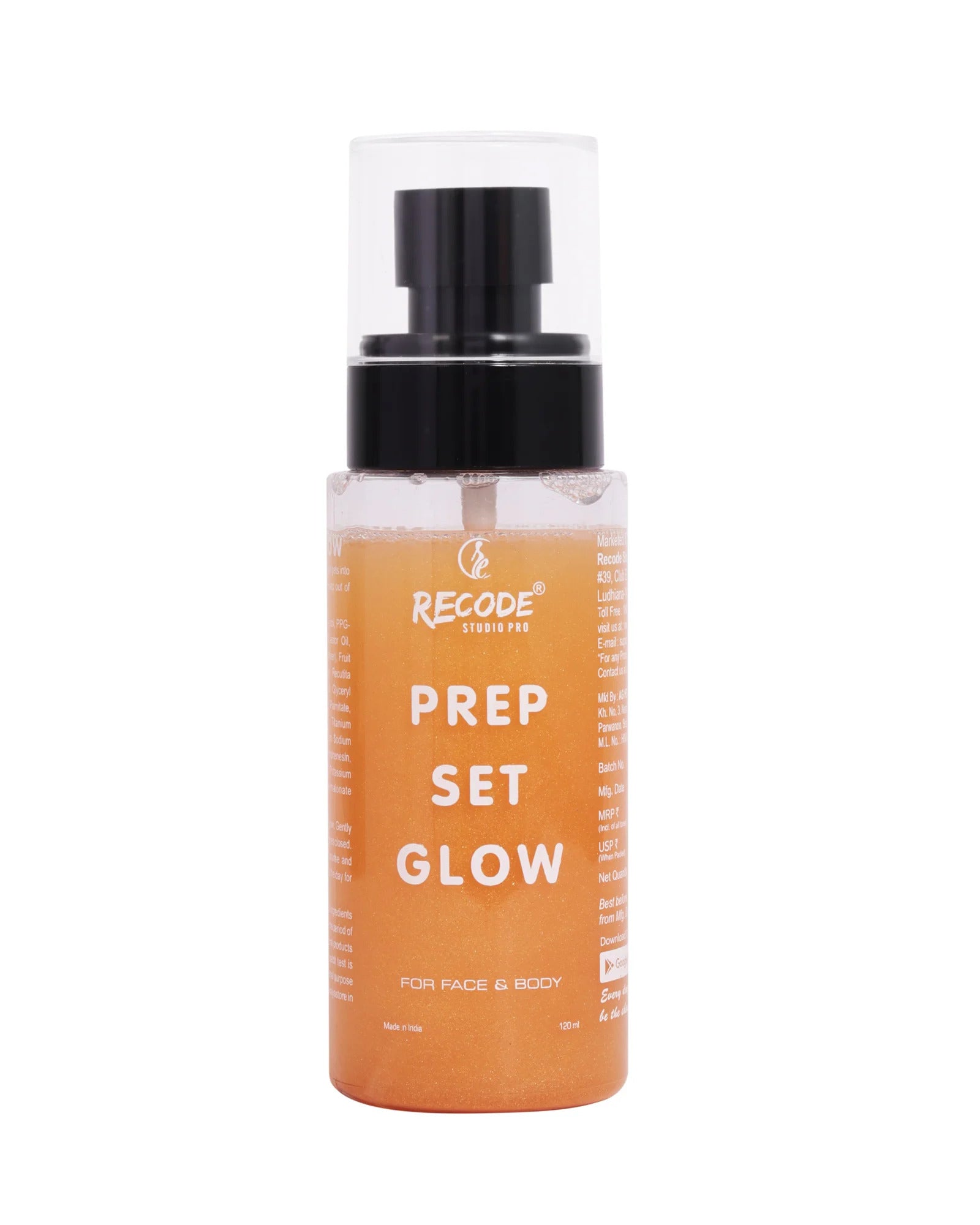 Recode Prep Set Glow-120 ML with Golden Shimmer
