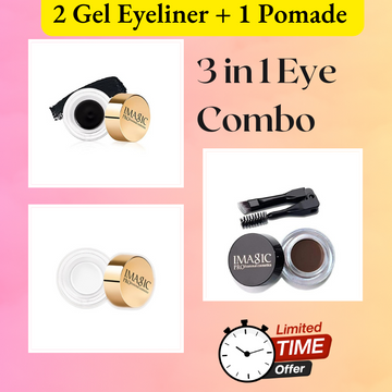 3 in 1 Imagic Eye Combo (2 Gel Eyeliner + 1 Pomade)