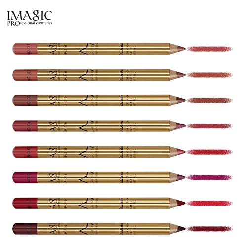 IMAGIC 8 Colours Makeup Lipliner Pencil Kit shades 