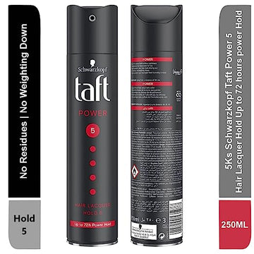 Schwarzkopf Taft Power Hair Lacquer Mega Strong Black 5 (250ml)