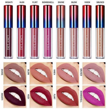 Delanci 8 Color Lipstick + Ucanbe Excotic 48 Color Eyeshadow ( Combo of 2 )