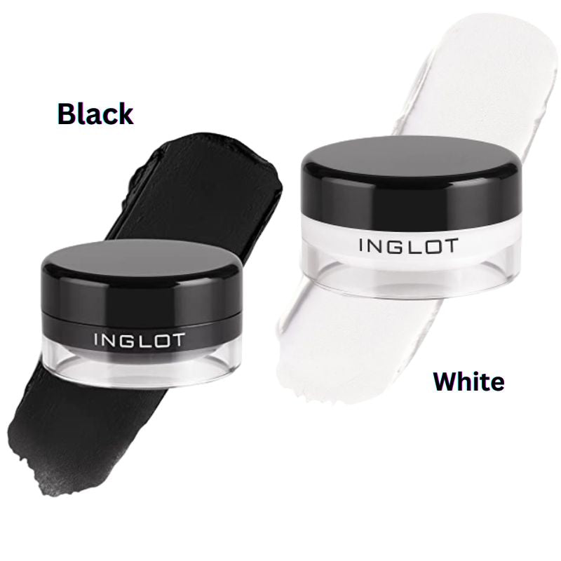 Inglot AMC Eyeliner Gel Black + White Color Combo