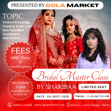 1  Day Bridal  Makeup Master Class By Shakibaa Makeup Expert - 23 Sept 2025 in Delhi