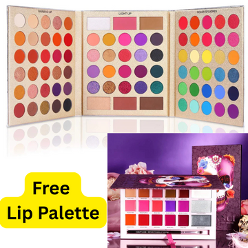 UCANBE Pretty All Set Eyeshadow + Free 18 Color Delanci Lip Palette