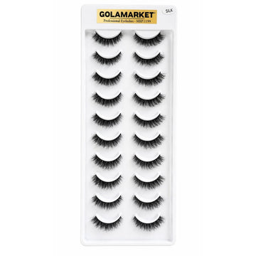 GolaMarket 10 Pair Natural Mink Eyelashes - CNS Series