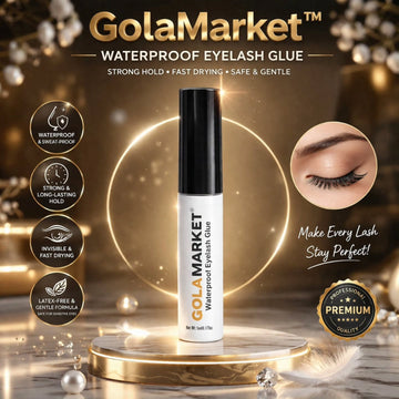 GolaMarket Eyelashes Glue + 10 Pair Mink Eyelashes MAZ-Series (Combo of 2)