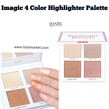 (3 IN 1 Combo ) IMAGIC 8 COLOR CONTOUR & BLUSH PALETTE + IMAGIC 4 Color Highlighter Palette + HANDAIYAN 6PCS Lipstick (Set B)