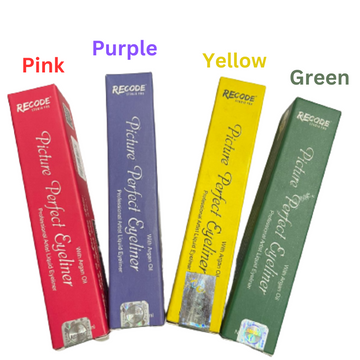 Recode color Eyeliner 4in1 combo ( Pink + Purple + Yellow + Green)