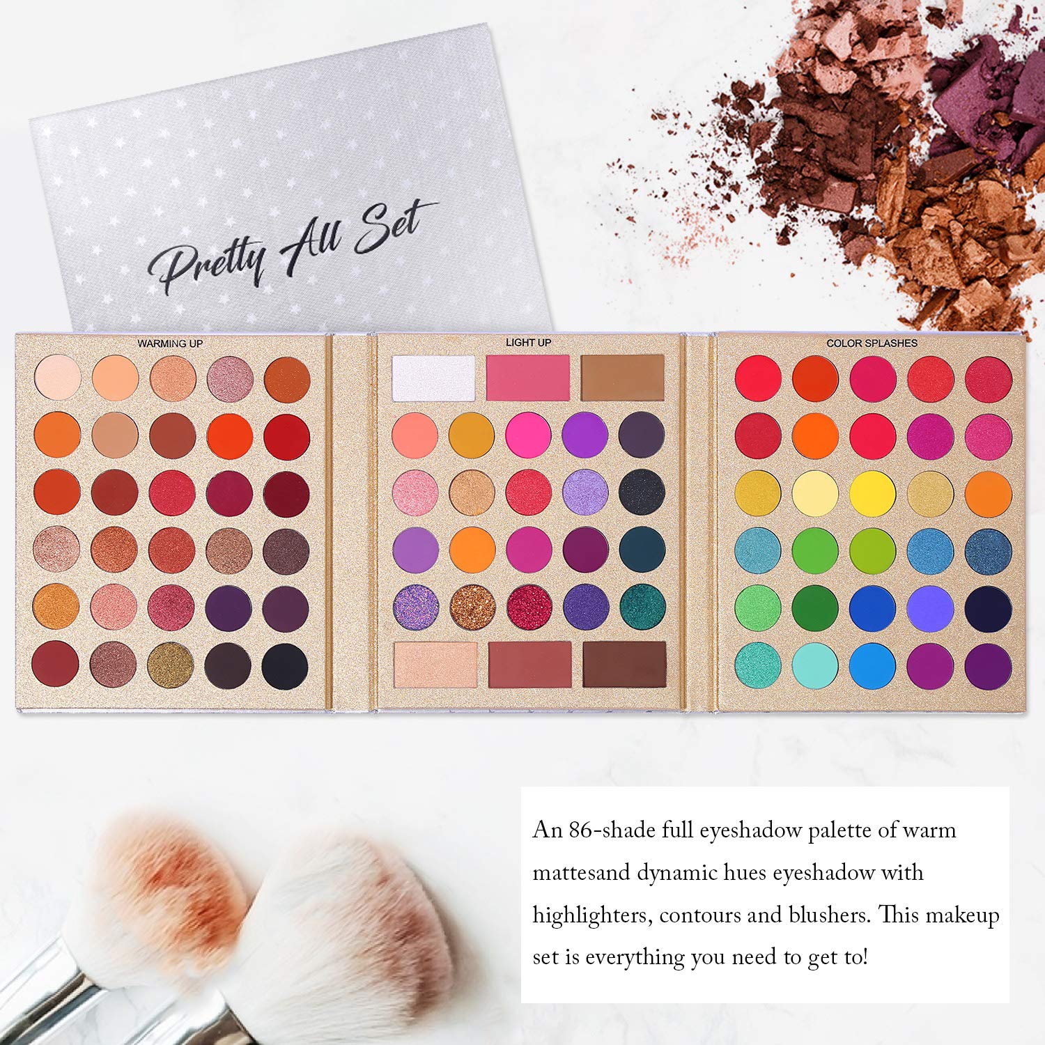 Buy Pretty All Set Eyeshadow Palette Holiday Gift Set Pro 86 Colors Makeup Kit Online