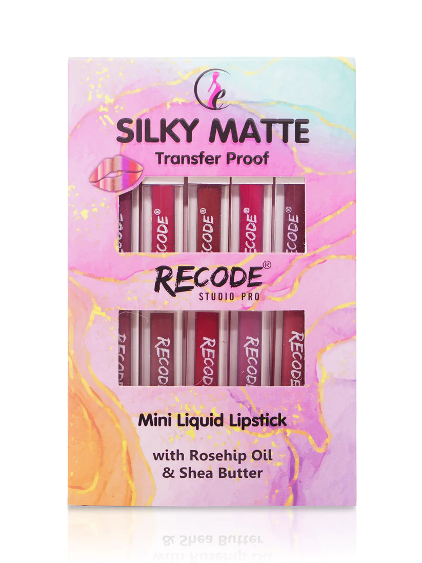 Recode Silky Matte Mini Liquid Lipsticks - 12.50 ml (1.25ml x 10)