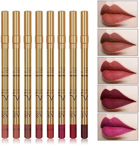 IMAGIC 8 Colors Makeup Lipliner Pencil Kit 