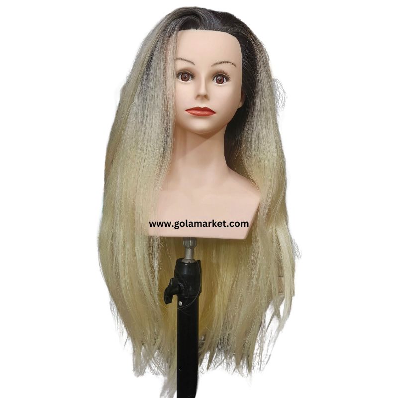 Hairstyles Shoulder Dummy for Hair Styling (70-30 Ratio) Black & Blonde
