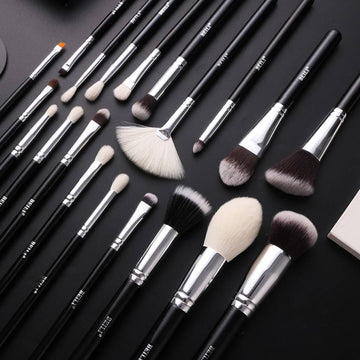 BEILI 20 Pcs Super Soft Makeup Brush Sets - Black