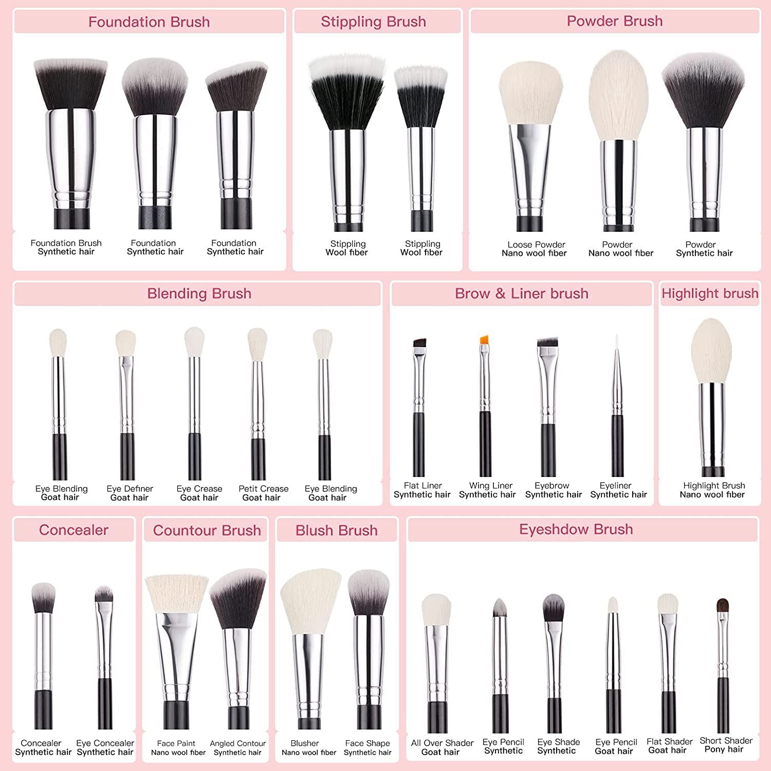 Soft Makeup Brush Sets
