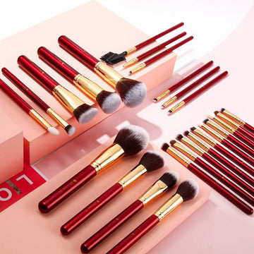 DUcare CLASSIC RED - 27 in 1 DUcare Professional Makeup Brushes Set