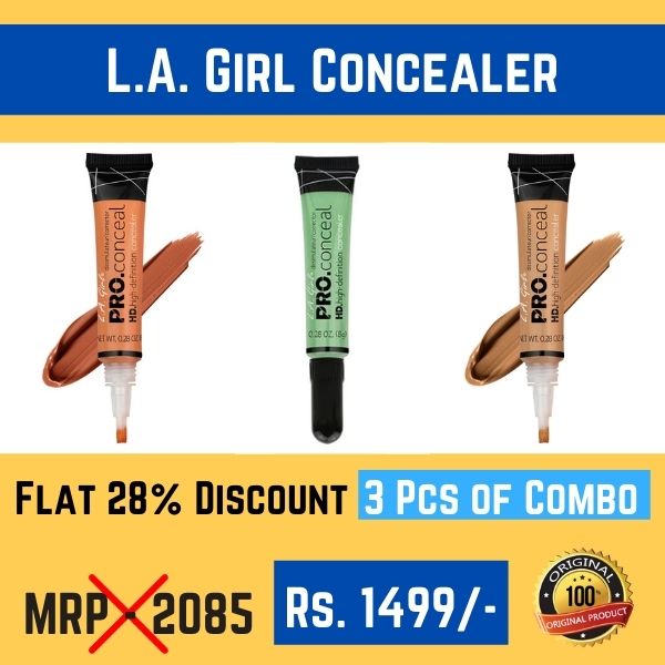 L.A GIRL HD Pro Conceal (Concealer) - (3 Pcs of Combo)
