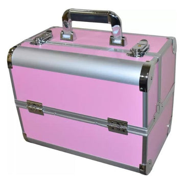 Gola Beauty Makeup Vanity Box Aluminum Pink (32L X 26W X 21H cm)