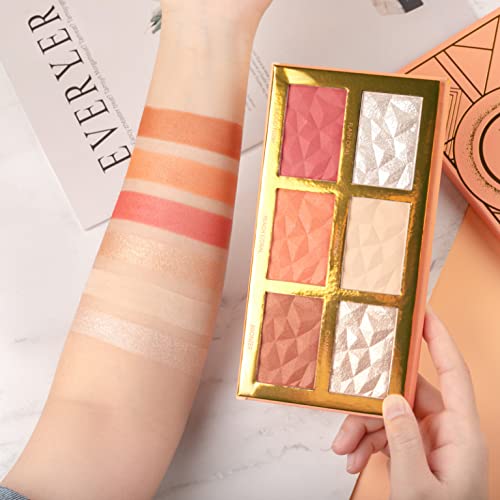 Imagic PROfessional Cosmetics 6 COLOR HIGHLIGHT,BLUSH AND CONTOUR PALETTE shades 