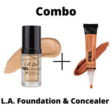 LA Girl Pro Coverage Foundation & HD Pro Conceal (Concealer) - Combo